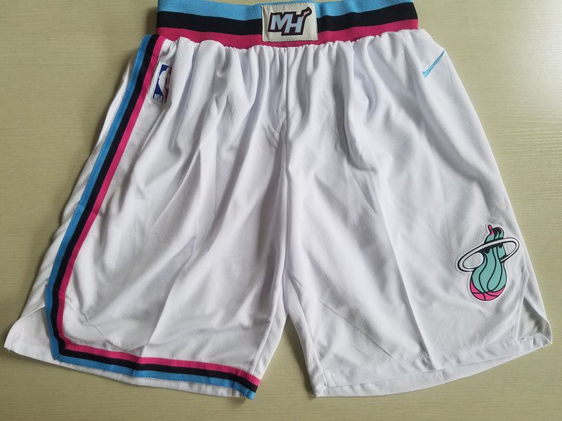 2018 Men NBA Nike Miami Heat white shorts->new york knicks->NBA Jersey